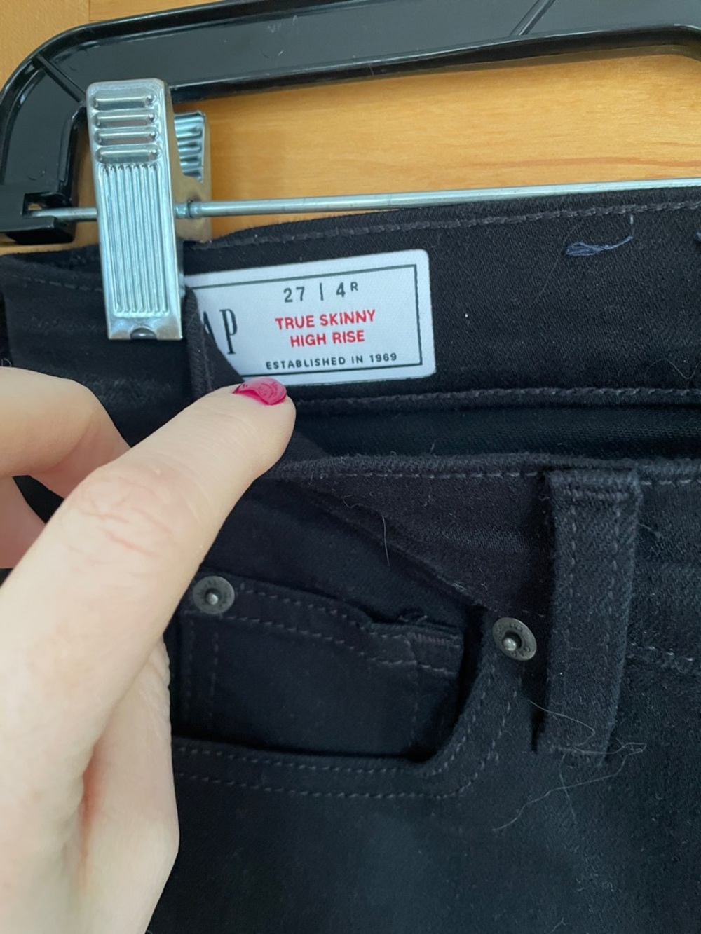 GAP Black Women's Skinny High Rise Jeans 4 - Picture 8 of 9